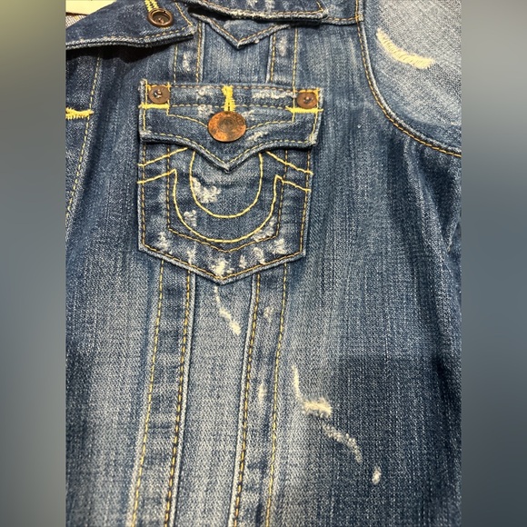 First Edition #1139 True Religion Jimmy Mountain Jam Jean Jacket Womans Size-M - Picture 8 of 14